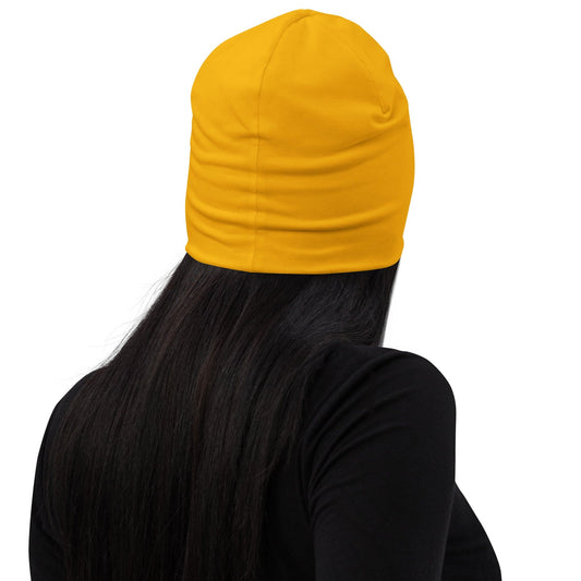 Double-layered Beanie Hat Golden Yellow