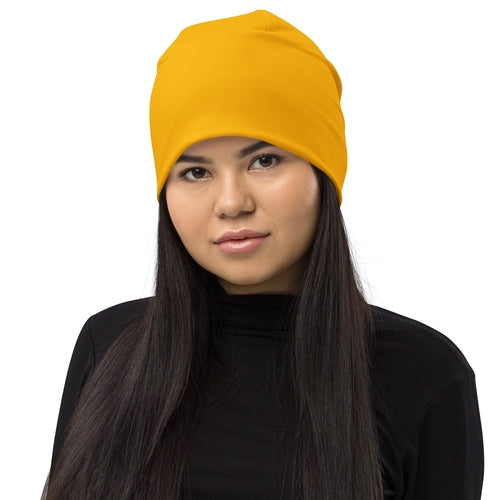 Double-layered Beanie Hat Golden Yellow